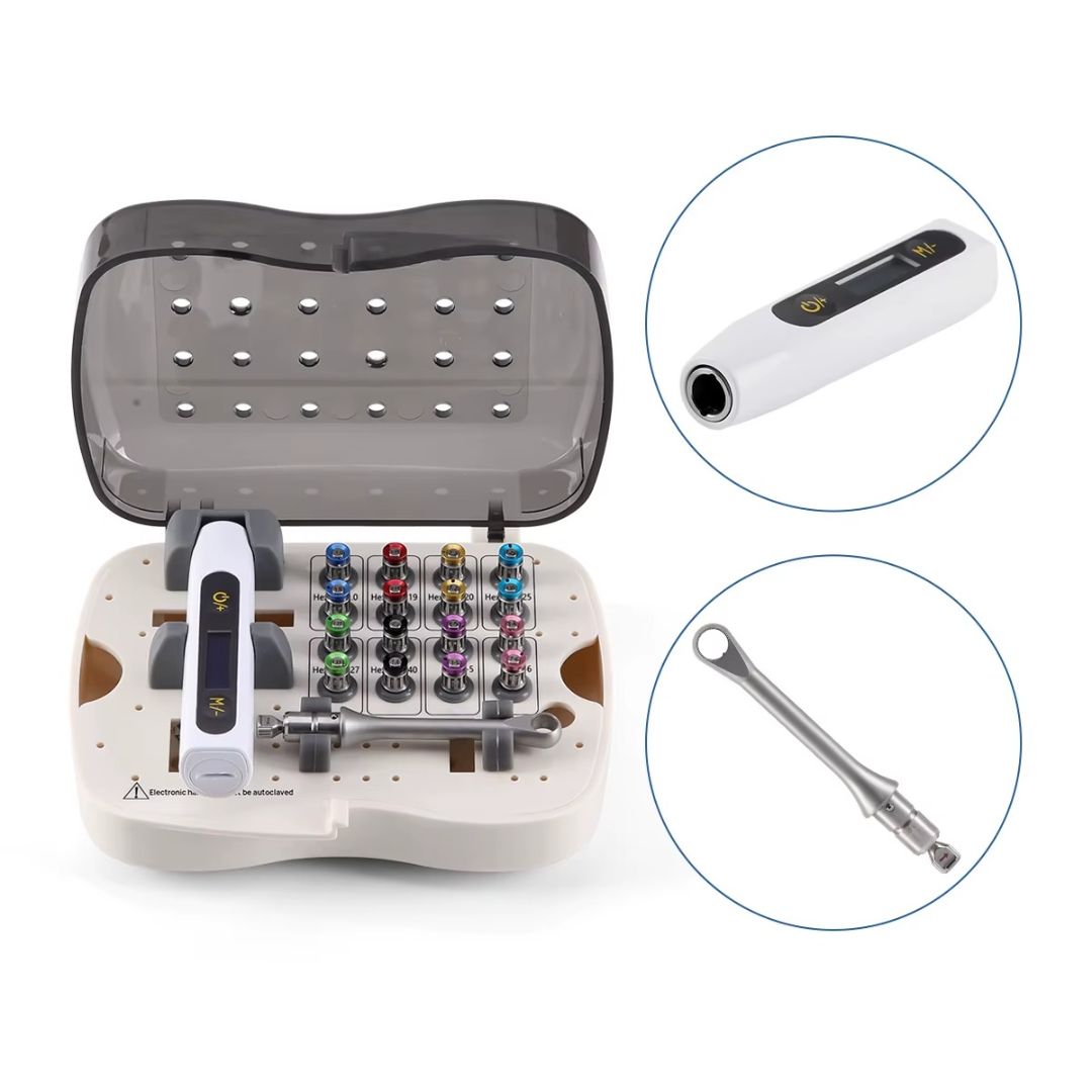 Kit de Torque Eléctrico Dental Universal (16 puntas + e procedimientos clínicos