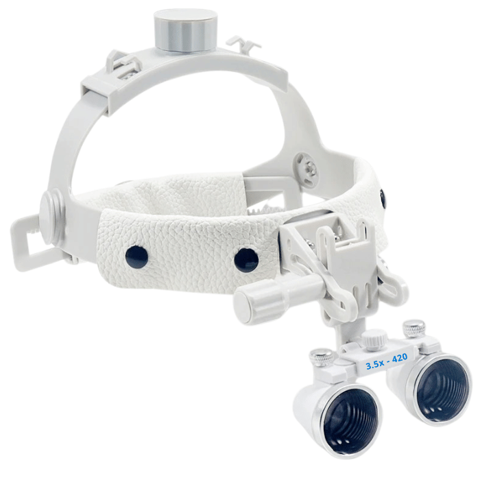 Lupa Pro Vision con Lentes de 2.5x o 3.5x (sin Lámpara — vista lateral ergonómica